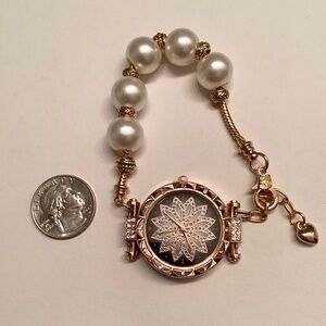 Lovely NEW watch with reimagined snake chain and pearls!  Hand crafted!